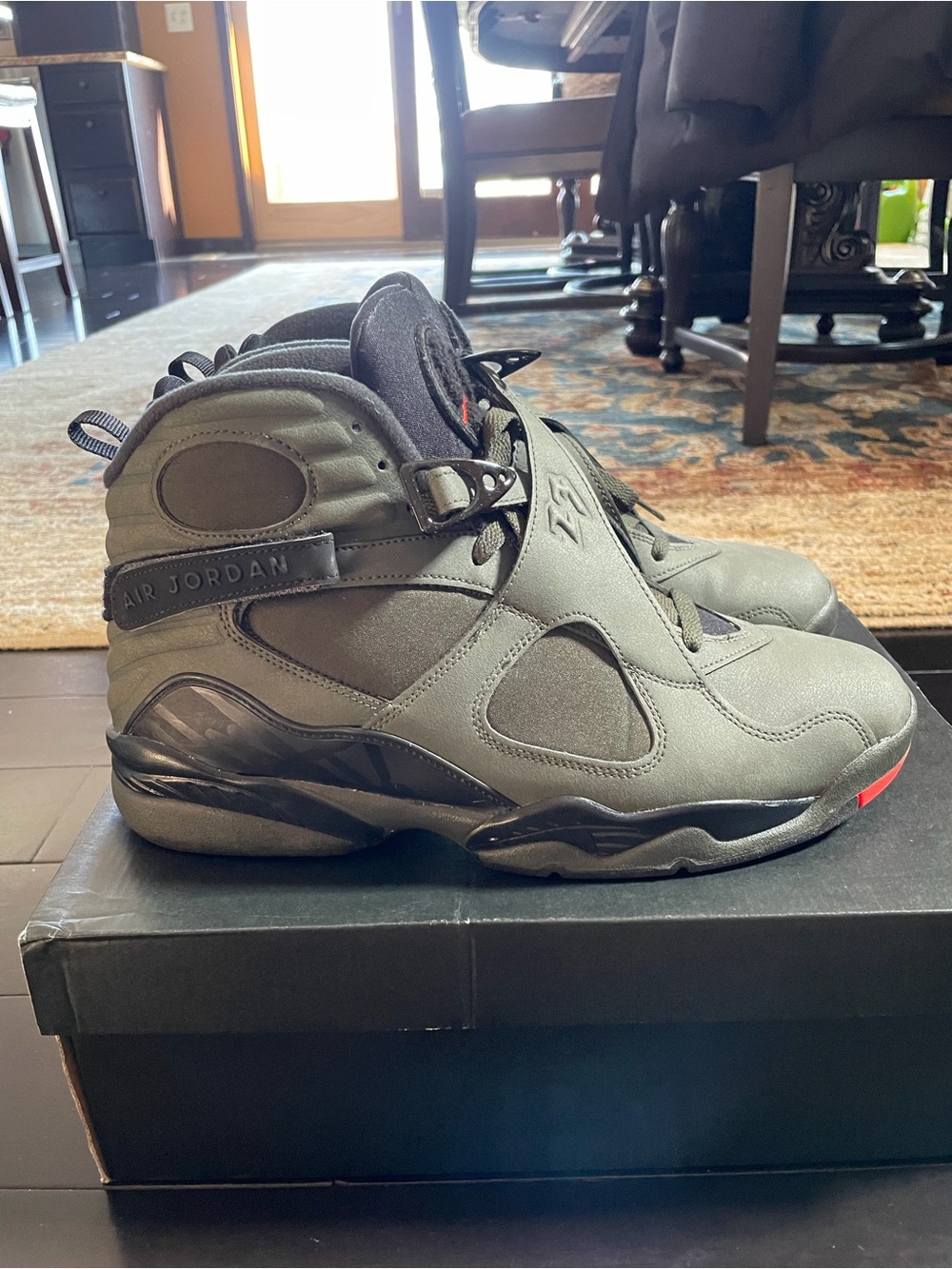 Air Jordan 8 Retro “Take Flight” - Size 11.5 - Black/Olive